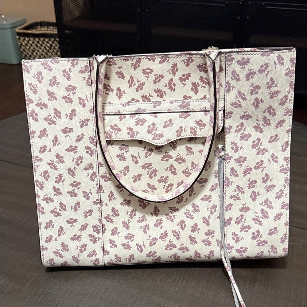 Rebecca Minkoff Cream and Pink Floral Tote